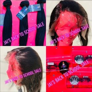 Hair Bundles Lace Frontal + 3 Bundles + Lashes